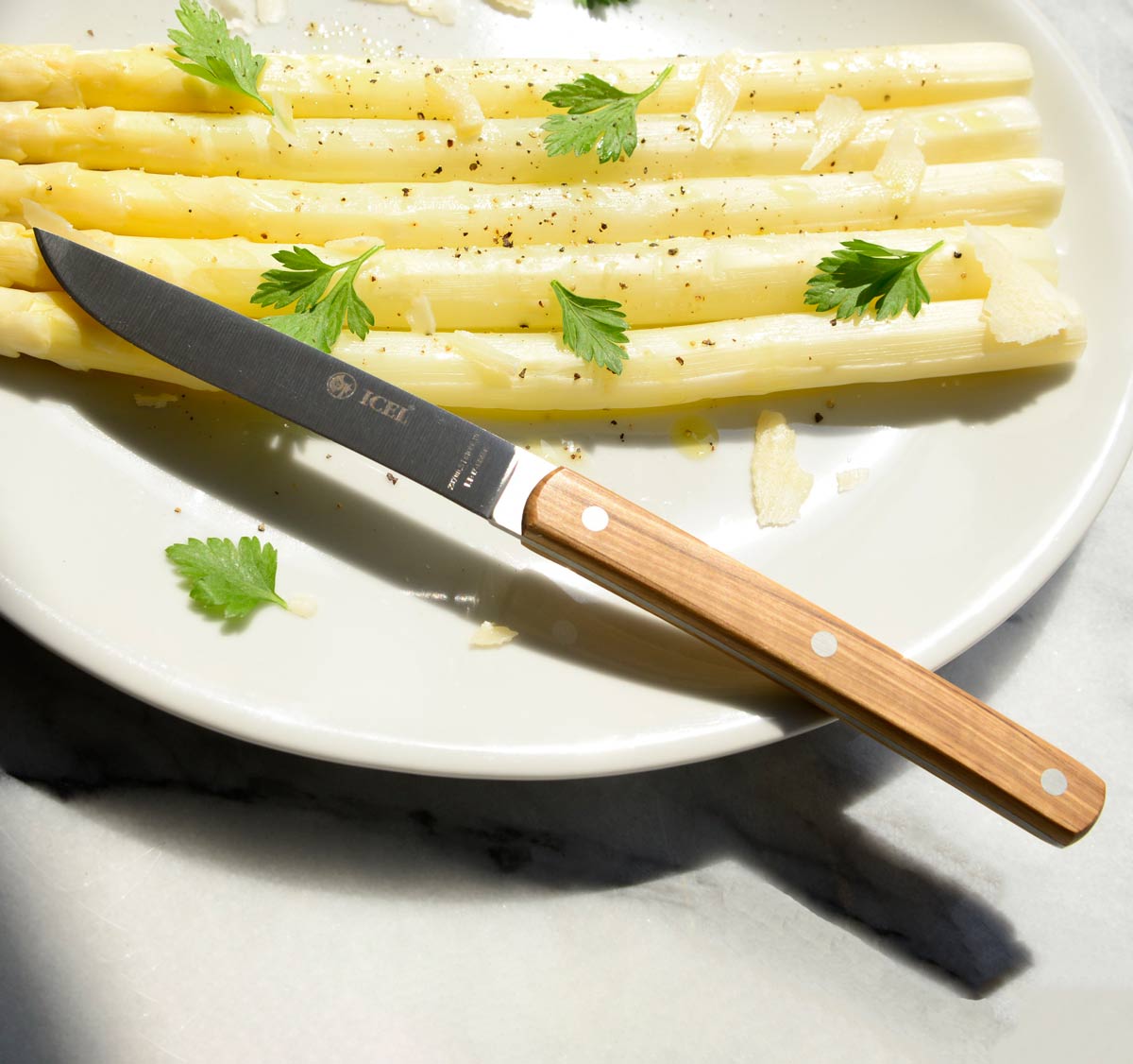 ICEL イセル ウッドハンドル テーブルナイフ ディナーナイフ ステーキナイフ ICEL Wood Handle Steak Knife（イセル ウッドハンドルステーキナイフ